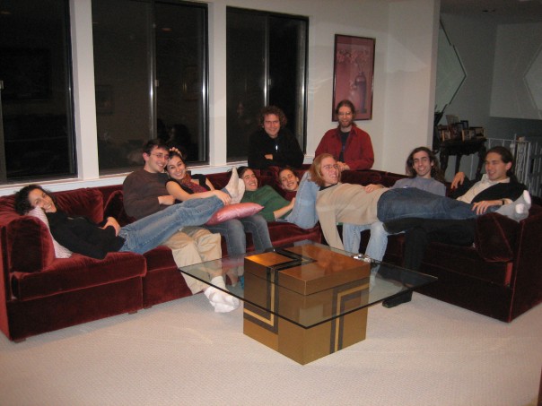 Chaverim relaxing together.