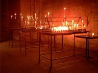 idevotional candles inside chartres