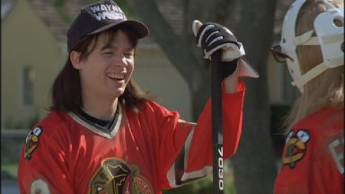 wayne world blackhawks jersey