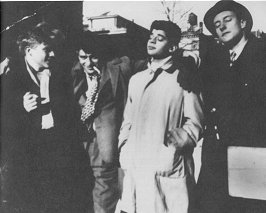Hal Chase, Jack Kerouac, Allen Ginsberg and William Burroughs, New York City, circa 1946