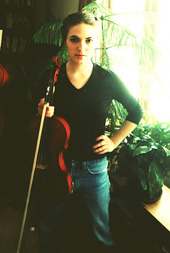 a shot my friend Michael Wang took of me with my viola