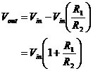 non-inverting amplifier output