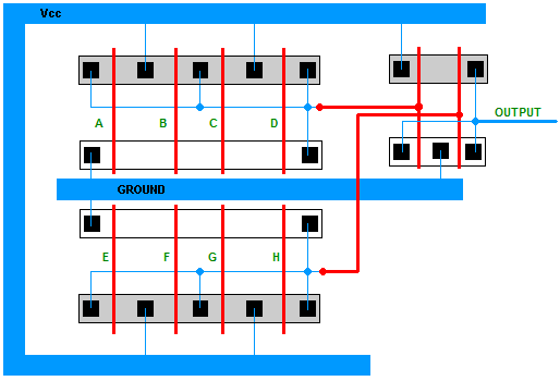 eight input AND gate implementation 2