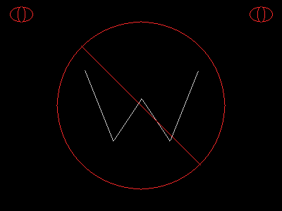 crossed-out W